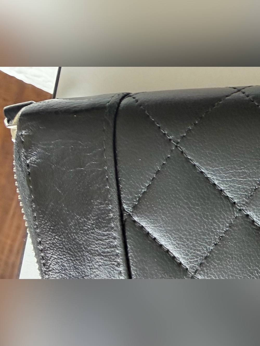 CHANEL Authentic Mademoiselle Black Quilted Wallet - Picture 9 of 11